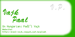 vajk paal business card
